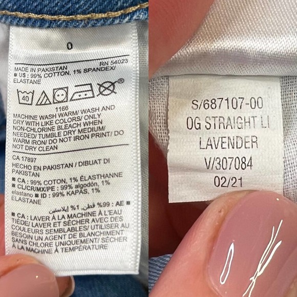 Old Navy O.G. Straight High-Waisted Button-Fly Cut-Off Jeans Raw Hem Light Wash - Picture 10 of 10